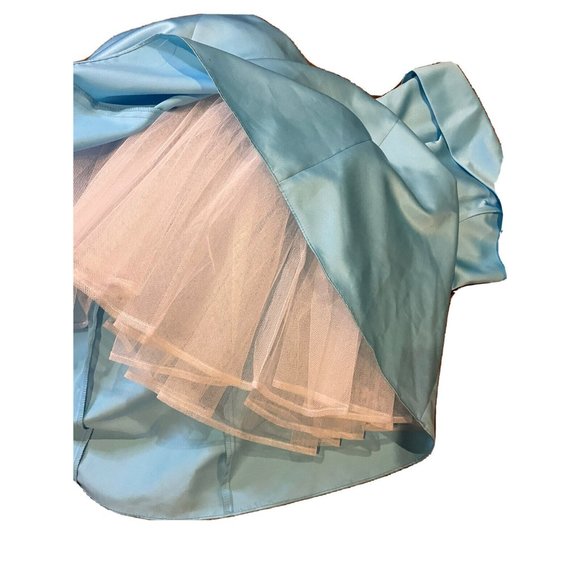 VinatagY2K 90's Urban Girls Teal Princess Prom dress 3/4 Breakfast At Tiffany's - Picture 10 of 12